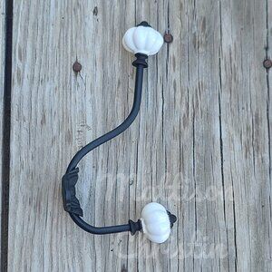 Porcelain Knob Hook Towel Hat Coat Key Rack